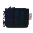 B40271 BLACKWATCH TARTAN Colour Handwoven Harris Tweed Zip Card Wallet Gaelsong
