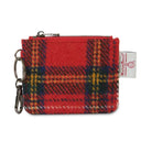 B40271 ROYAL STEWART TARTAN Colour Handwoven Harris Tweed Zip Card Wallet Gaelsong
