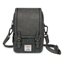 B40273 BLACK AND GREY HERRINGBONE Colour Handmade Ladies Harris Tweed Crossbody Bag- Mini Gaelsong
