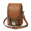 B40273 CHESTNUT TARTAN Colour Handmade Ladies Harris Tweed Crossbody Bag- Mini Gaelsong

