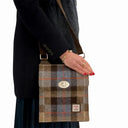 B40274 Authentic Harris Tweed Purse for Ladies Blue Brown  Gaelsong
