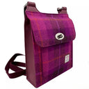 B40274 Authentic Harris Tweed Purse for Ladies Purple Side View  Gaelsong
