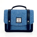 B40275 Handcrafted Mini Harris Tweed Messenger Bag Sky Blue Gaelsong
