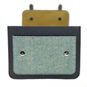B40275 Handcrafted Mini Harris Tweed Messenger Bag Turquoise Herringbone Opened View Gaelsong
