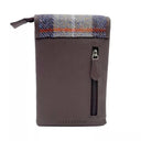 B40277 Women's Harris Tweed Mini Crossbody Bag Blue Brown Back View Gaelsong
