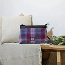B40278 Ladies Large Harris Tweed Square Shoulder Bag Pastel Pink Lifestyle Gaelsong
