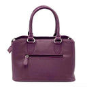 B40279 Ladies Scottish Harris Tweed Handbag Green Purple Back View Gaelsong
