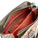 B40279 Ladies Scottish Harris Tweed Handbag Maple Inside View Gaelsong
