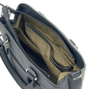 B40279 Ladies Scottish Harris Tweed Handbag Turquoise Herringbone Inside Pocket View Gaelsong
