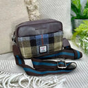 B40280 Genuine Harris Tweed Camera Bag Blue Brown Gaelsong
