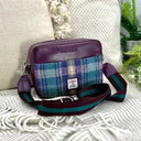 B40280 Genuine Harris Tweed Camera Bag Green Purple Gaelsong
