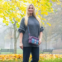 B40280 Genuine Harris Tweed Camera Bag Green Purple Lifestyle Gaelsong
