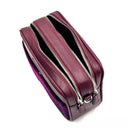 B40280 Genuine Harris Tweed Camera Bag Purple Opened Gaelsong
