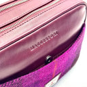 B40280 Genuine Harris Tweed Camera Bag Purple Close Up  Gaelsong
