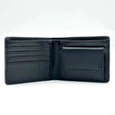 B40281 Men's Handwoven Harris Tweed Bifold Coin Wallet Blue Inside View Gaelsong
