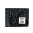 B40281 Men's Handwoven Harris Tweed Bifold Coin Wallet Charcoal Gaelsong
