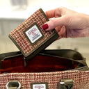 B40282 Handcrafted Harris Tweed Trifold Wallet Maple Lifestyle Gaelsong
