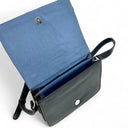 B40283 Handwoven Ladies Harris Tweed Quilt Shoulder Bag Blue Inside View Gaelsong
