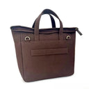 B40284 Large Handcrafted Harris Tweed Travel Bag Blue Brown Back View Gaelsong
