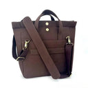 B40284 Large Handcrafted Harris Tweed Travel Bag Blue Brown Back View and Detachable Strap Gaelsong
