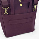 B40284 Large Handcrafted Harris Tweed Travel Bag Pastel Pinnk Back View Close Up Gaelsong
