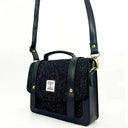 B40285 Small Handwoven Messenger Bag for Women Charcoal With Strap Gaelsong
