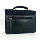 B40285 Small Handwoven Messenger Bag for Women Charcoal Back View Gaelsong
