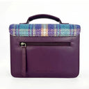 B40285 Small Handwoven Messenger Bag for Women Green Purple Back View Gaelsong
