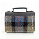 B40286 Handmade Genuine Harris Tweed Mini Bag Blue Brown Gaelsong
