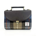 B40286 Handmade Genuine Harris Tweed Mini Bag Blue Brown Gaelsong
