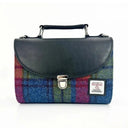 B40286 Handmade Genuine Harris Tweed Mini Bag Blue Pink Gaelsong
