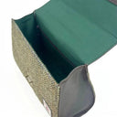 B40286 Handmade Genuine Harris Tweed Mini Bag Country Green Inside View Gaelsong
