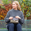 B40286 Handmade Genuine Harris Tweed Mini Bag Country Green Lifestyle Gaelsong
