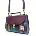 B40286 Handmade Genuine Harris Tweed Mini Bag Green Purple Gaelsong
