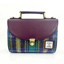 B40286 Handmade Genuine Harris Tweed Mini Bag Green Purple Gaelsong
