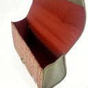 B40286 Handmade Genuine Harris Tweed Mini Bag Maple Inside View Gaelsong
