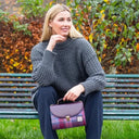 B40286 Handmade Genuine Harris Tweed Mini Bag Pastel Pink Lifestyle Gaelsong
