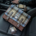 B40287 Genuine Harris Tweed Bifold Wallet for Men Blue Brown Lifestyle Gaelsong
