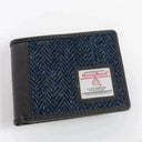 B40287 Genuine Harris Tweed Bifold Wallet for Men Blue Gaelsong
