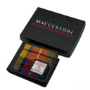 B40287 Genuine Harris Tweed Bifold Wallet for Men Saffron Box Gaelsong
