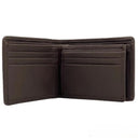B40288 Harris Tweed Trifold Wallet With Coin Pocket Blue Brown Inside View Gaelsong
