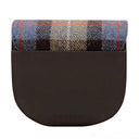 B40289 Harris Tweed Handmade Crossbody Bag Blue Brown Back View Gaelsong
