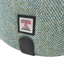 B40289 Harris Tweed Handmade Crossbody Bag Turquoise Herringbone Close Up Gaelsong
