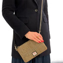 B40290 Handwoven Genuine Harris Tweed Zip Purse Country Green  Gaelsong
