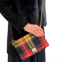 B40290 Handwoven Genuine Harris Tweed Zip Purse Saffron Gaelsong
