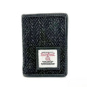 B40291 Harris Tweed Slim Card Holder Charcoal Gaelsong

