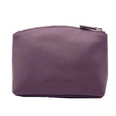 B40293 Handwoven Harris Tweed Cosmetic Bag Green Purple Back Side View Gaelsong

