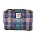 B40293 Handwoven Harris Tweed Cosmetic Bag Green Purple Gaelsong
