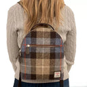 B40294 Handcrafted Genuine Harris Tweed Rucksack Blue Brown Gaelsong

