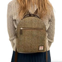 B40294 Handcrafted Genuine Harris Tweed Rucksack Country Green  Gaelsong

